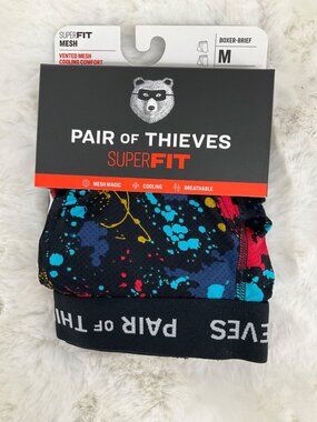 Pair of Thieves SuperFit Boxer Briefs Men's size Medium Multicolored Mesh Magic